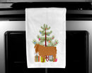 American Lamancha Goat Christmas Kitchen Towels – Set of 2 - Decorative & Absorbent Cotton | BB9252WTKT