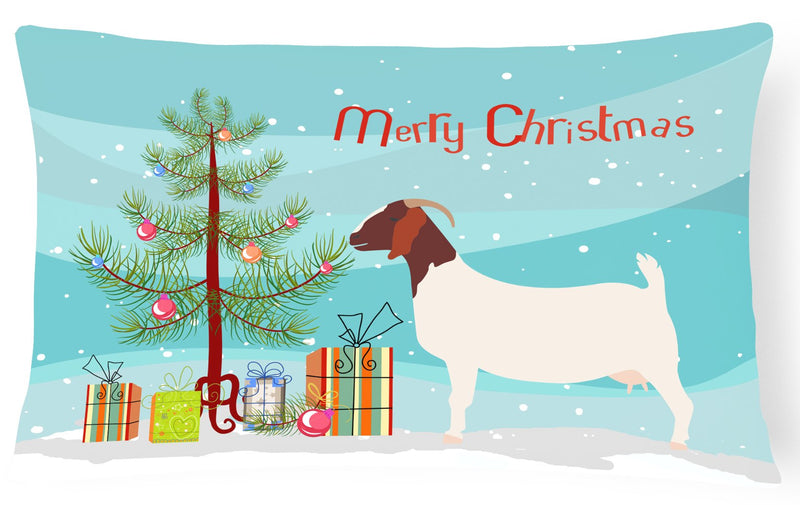 Boer Goat Christmas Canvas Fabric Decorative Pillow BB9253PW1216