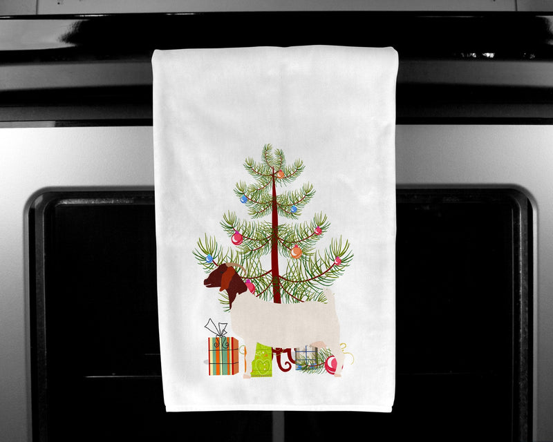 Boer Goat Christmas Kitchen Towels – Set of 2 - Decorative & Absorbent Cotton | BB9253WTKT