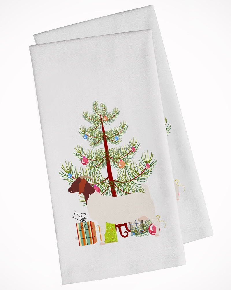 Boer Goat Christmas Kitchen Towels – Set of 2 - Decorative & Absorbent Cotton | BB9253WTKT