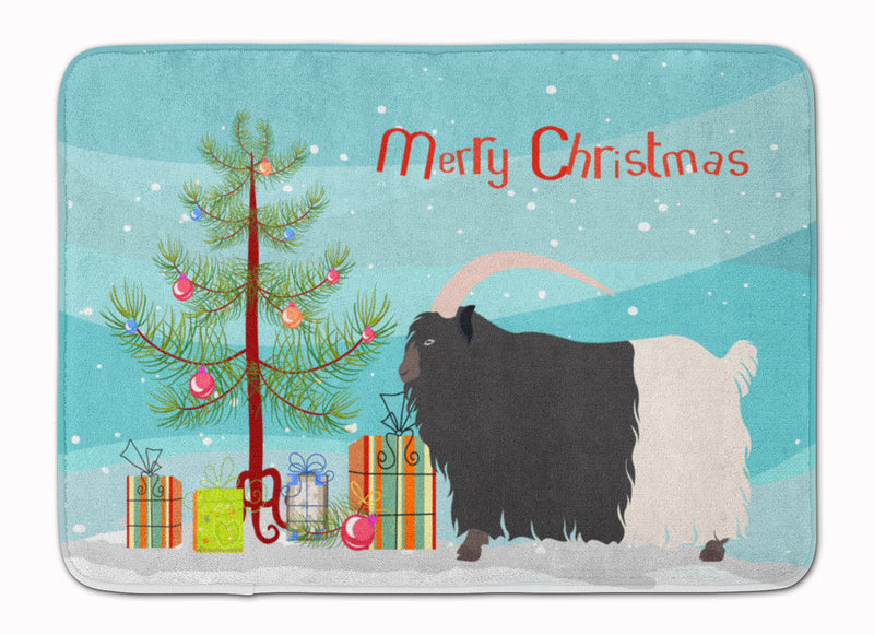 Welsh Black-Necked Goat Christmas Machine Washable Memory Foam Mat BB9254RUG