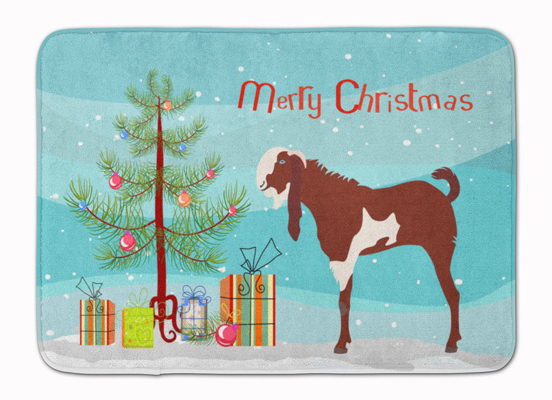 Jamnapari Goat Christmas Machine Washable Memory Foam Mat BB9257RUG