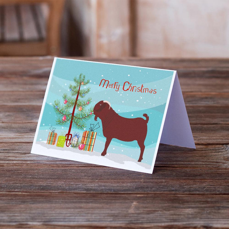 Kalahari Red Goat Christmas Greeting Cards and Envelopes Pack of 8