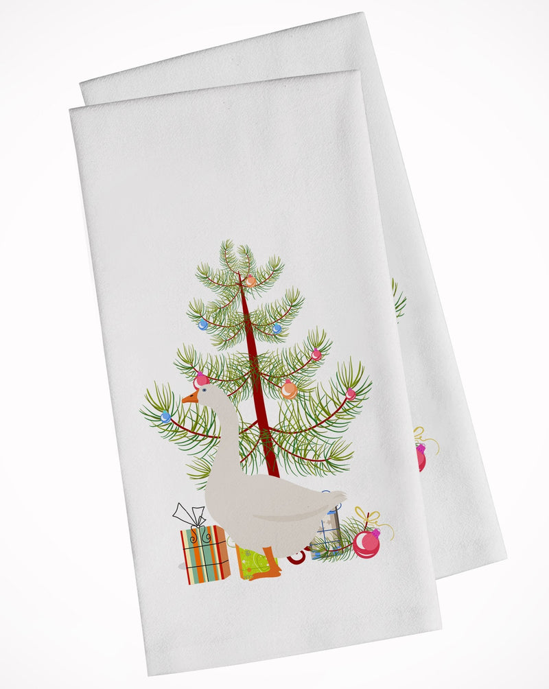 Embden Goose Christmas Kitchen Towels – Set of 2 - Decorative & Absorbent Cotton | BB9259WTKT