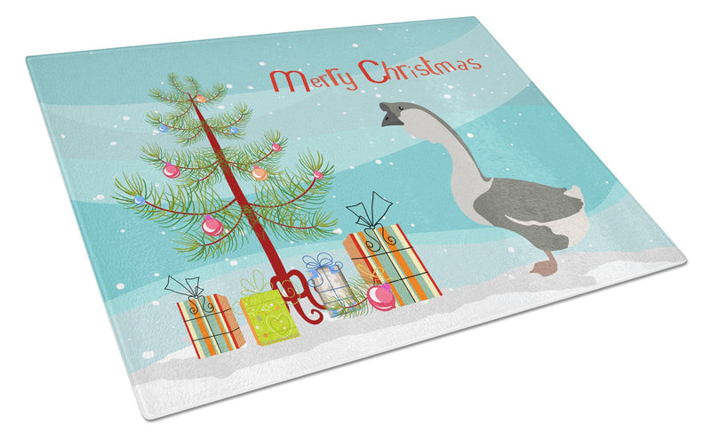 African Goose Christmas Glass Cutting Board Large BB9266LCB