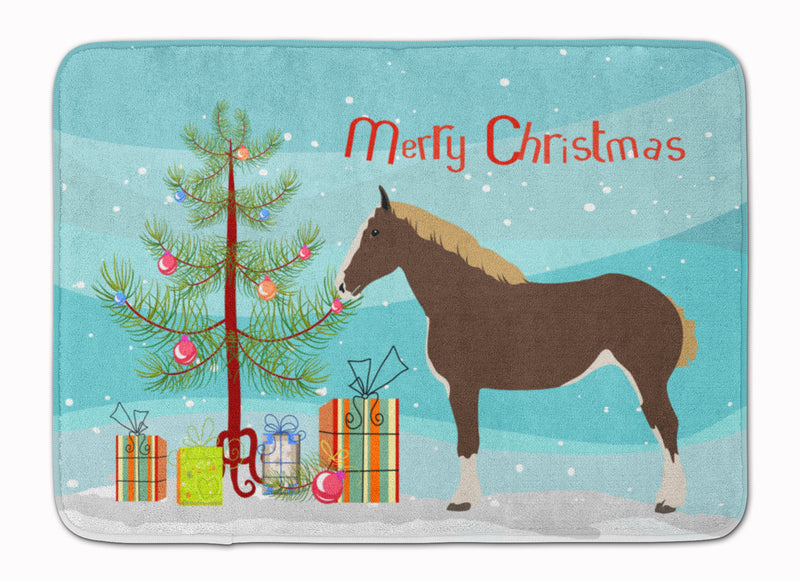 Percheron Horse Christmas Machine Washable Memory Foam Mat BB9273RUG