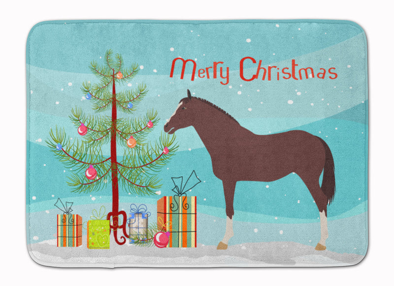 English Thoroughbred Horse Christmas Machine Washable Memory Foam Mat BB9280RUG