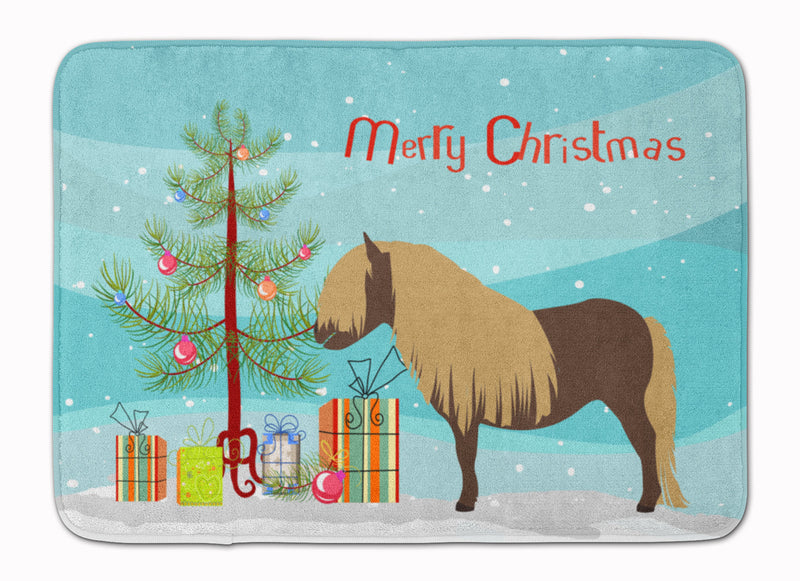 Shetland Pony Horse Christmas Machine Washable Memory Foam Mat BB9281RUG