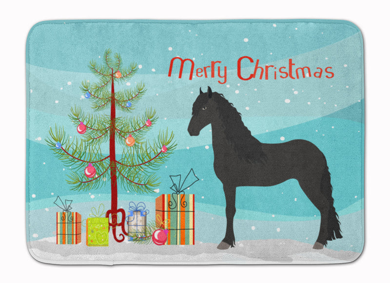 Friesian Horse Christmas Machine Washable Memory Foam Mat BB9282RUG