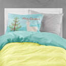 Alpaca Christmas Fabric Standard Pillowcase – Artistic Decorative Front, White Back BB9286PILLOWCASE