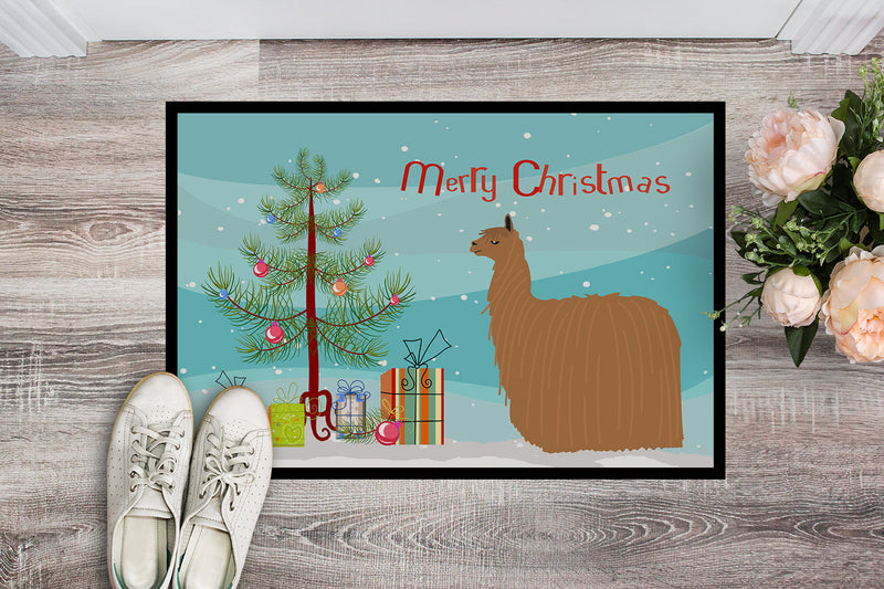 Alpaca Suri Christmas Doormat - 24x36 Decorative Floor Mat – Indoor/Outdoor Rug with Artistic Flair BB9287JMAT