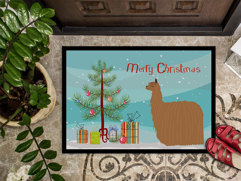 Alpaca Suri Christmas Doormat - 24x36 Decorative Floor Mat – Indoor/Outdoor Rug with Artistic Flair BB9287JMAT
