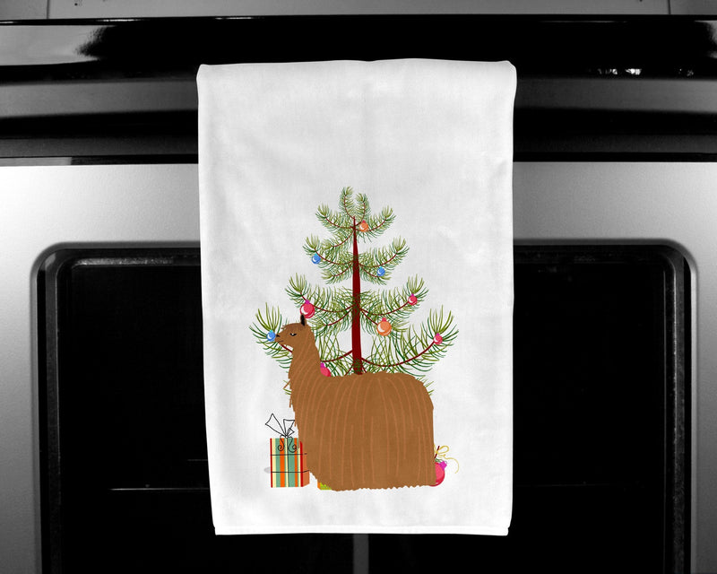 Alpaca Suri Christmas Kitchen Towels – Set of 2 - Decorative & Absorbent Cotton | BB9287WTKT