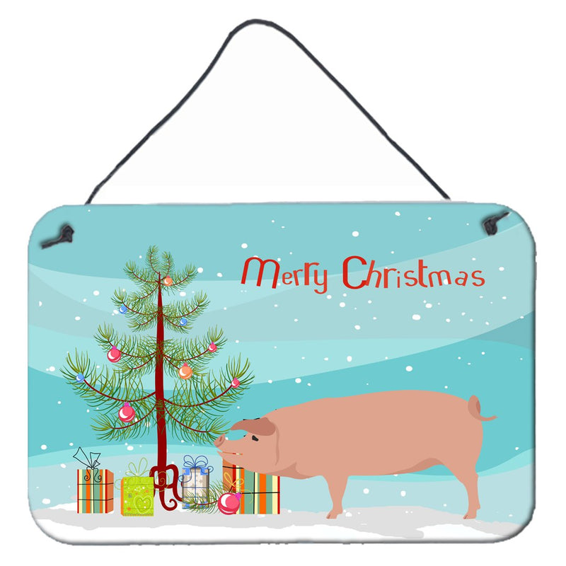 American Landrace Pig Christmas Wall or Door Hanging Prints BB9299DS812