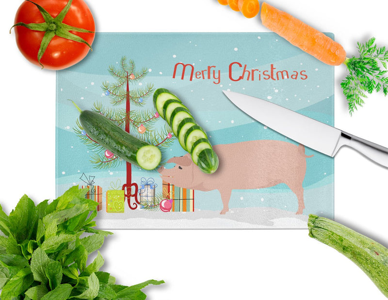 American Landrace Pig Christmas Glass Cutting Boards – Durable, Decorative Kitchen Art Large BB9299LCB