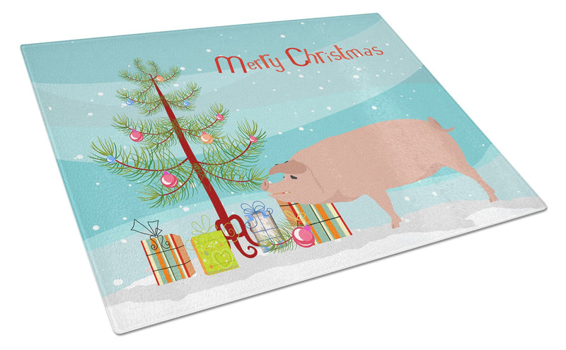 American Landrace Pig Christmas Glass Cutting Boards – Durable, Decorative Kitchen Art Large BB9299LCB