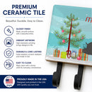 Berkshire Pig Christmas Leash or Key Holder Wall Hooks, Coat Rack Wall Mount, for Hanging Keys, Towels, Aprons, Leashes