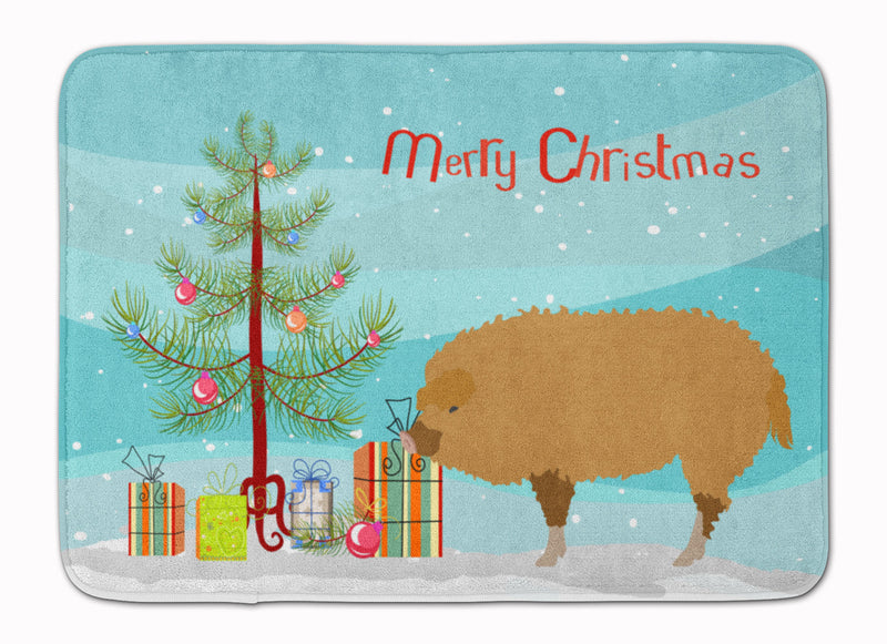 Hungarian Mangalica Pig Christmas Machine Washable Memory Foam Mat BB9301RUG