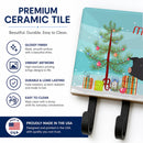 Hampshire Pig Christmas Leash or Key Holder Wall Hooks, Coat Rack Wall Mount, for Hanging Keys, Towels, Aprons, Leashes