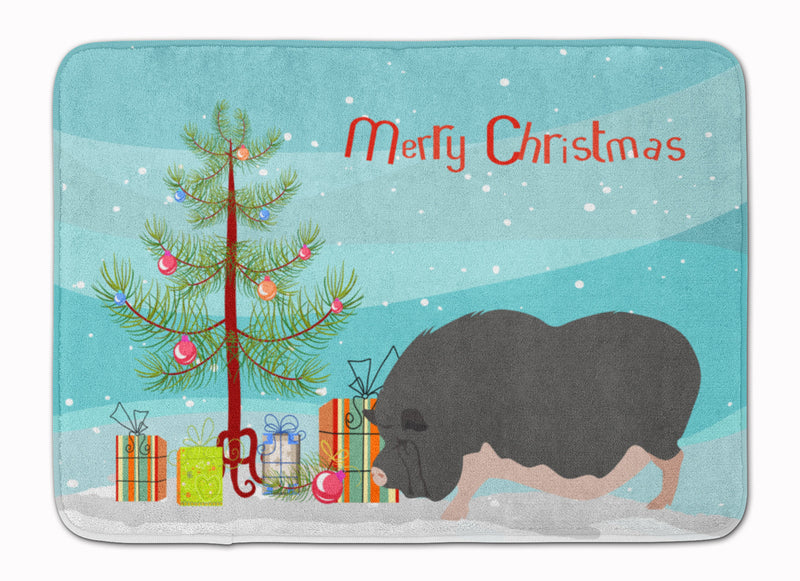 Vietnamese Pot-Bellied Pig Christmas Machine Washable Memory Foam Mat BB9308RUG