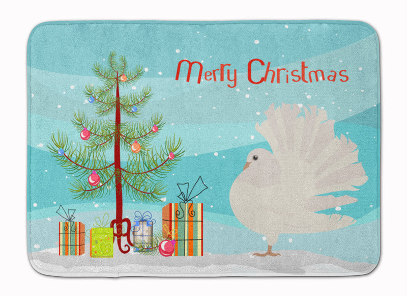 Silver Fantail Pigeon Christmas Machine Washable Memory Foam Mat BB9317RUG