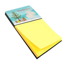 Silver Fantail Pigeon Christmas Watercolor Sticky Note Holder Refillable Dispenser Desk Accessory 3x3 Pad Gift