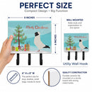 Nun Pigeon Christmas Leash or Key Holder Wall Hooks, Coat Rack Wall Mount, for Hanging Keys, Towels, Aprons, Leashes