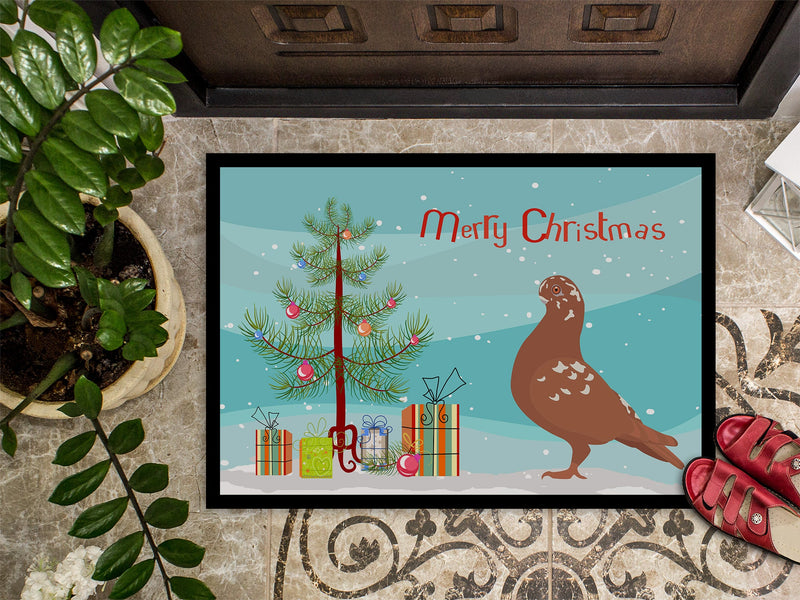 African Owl Pigeon Christmas Indoor or Outdoor Mat 18x27 BB9320MAT