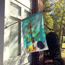 Dutch Rabbit Christmas House Flag 28x40 Porch Sleeve Pole Decorative Outside Yard Banner Artwork Wall Hanging, Polyester