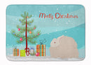 Fluffy Angora Rabbit Christmas Memory Foam Kitchen Mat Machine Washable Anti-Fatigue Cushion Comfort Bath or Kitchen Rug