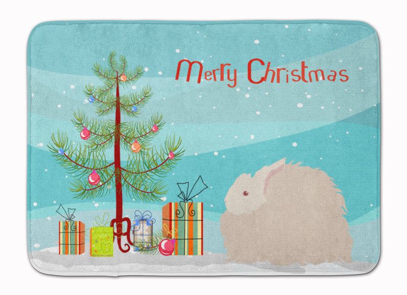 Fluffy Angora Rabbit Christmas Machine Washable Memory Foam Mat BB9326RUG