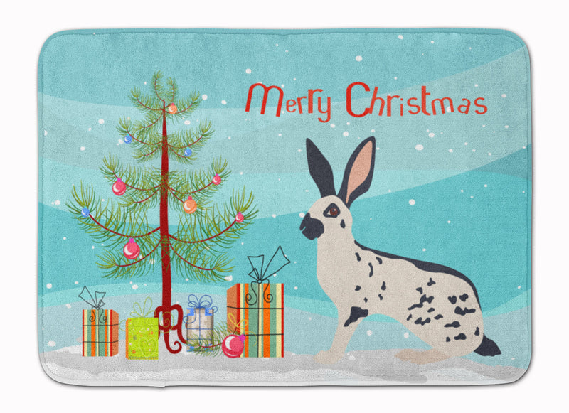 English Spot Rabbit Christmas Machine Washable Memory Foam Mat BB9328RUG