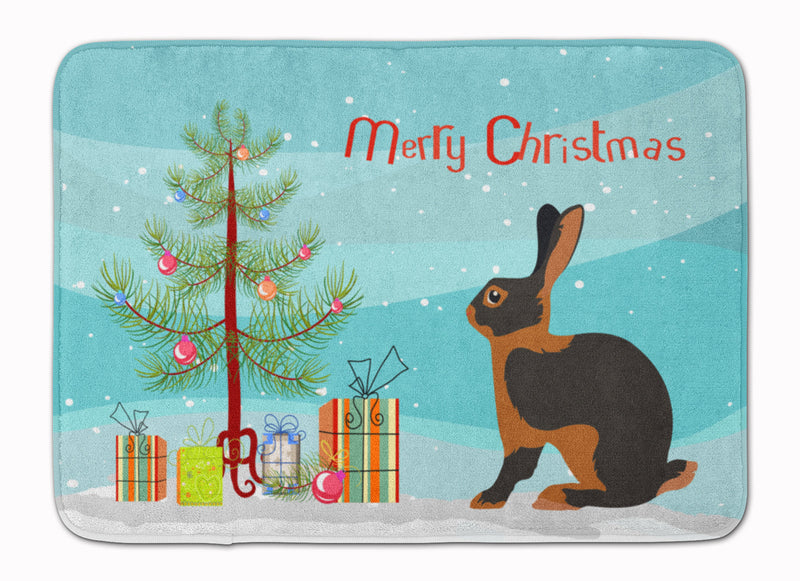 Tan Rabbit Christmas Machine Washable Memory Foam Mat BB9330RUG