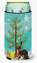 Tan Rabbit Christmas Tall Boy Hugger Can Cooler Sleeve Machine Washable Drink Collapsible Insulator Beverage Insulated Holder