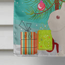Hermelin Rabbit Christmas House Flag 28x40 Porch Sleeve Pole Decorative Outside Yard Banner Artwork Wall Hanging, Polyester
