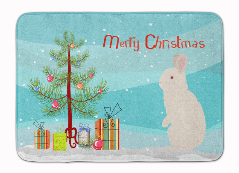 New Zealand White Rabbit Christmas Machine Washable Memory Foam Mat BB9332RUG