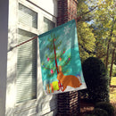 Rex Rabbit Christmas House Flag 28x40 Porch Sleeve Pole Decorative Outside Yard Banner Artwork Wall Hanging, Polyester