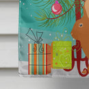 Rex Rabbit Christmas House Flag 28x40 Porch Sleeve Pole Decorative Outside Yard Banner Artwork Wall Hanging, Polyester