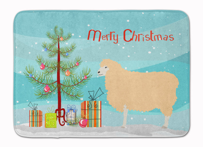 English Leicester Longwool Sheep Christmas Machine Washable Memory Foam Mat BB9341RUG