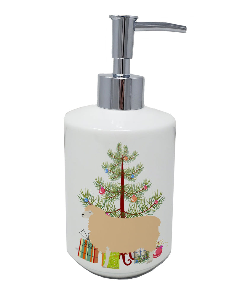 English Leicester Longwool Sheep Christmas Ceramic Soap Dispenser