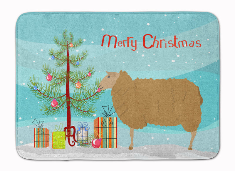 East Friesian Sheep Christmas Machine Washable Memory Foam Mat BB9344RUG