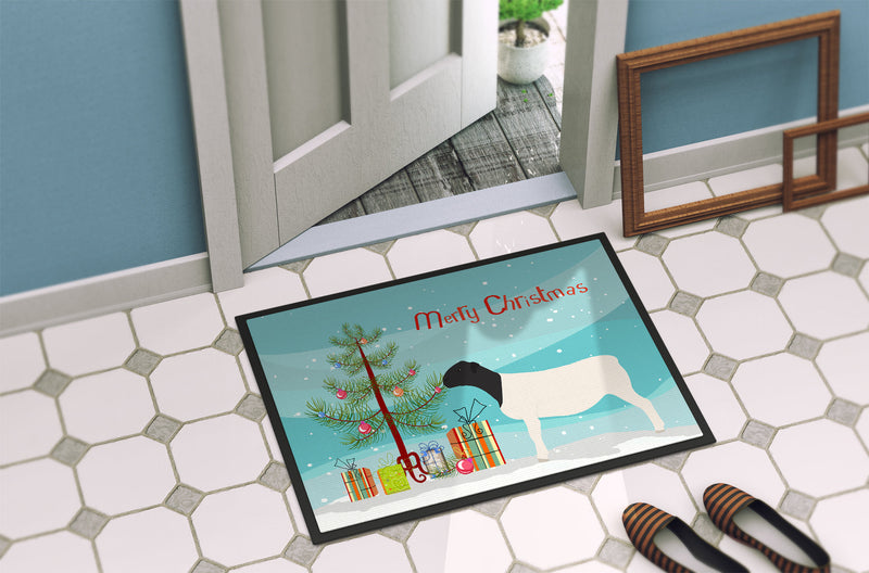 Dorper Sheep Christmas Doormat - 18x27 Decorative Floor Mat – Indoor/Outdoor Rug with Artistic Flair BB9345MAT