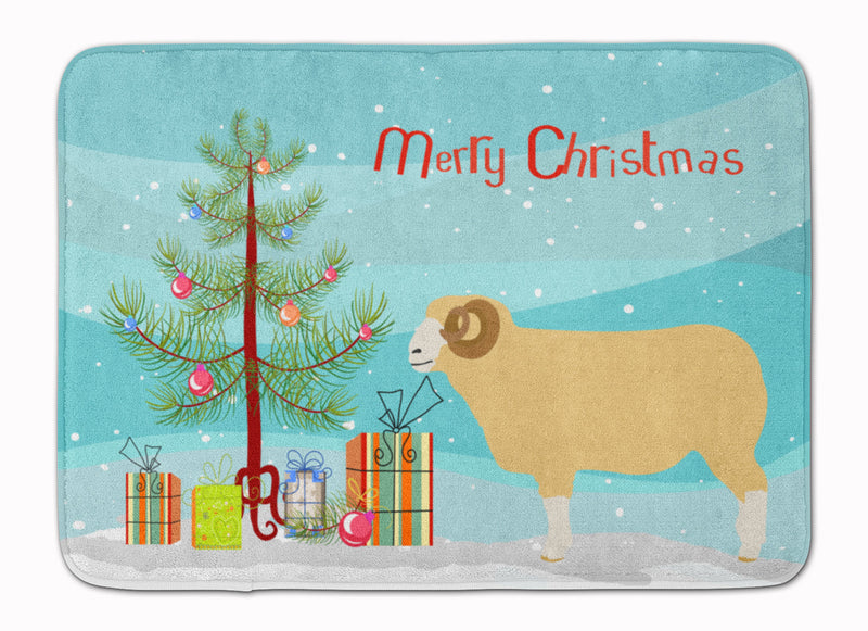 Horned Dorset Sheep Christmas Machine Washable Memory Foam Mat BB9347RUG