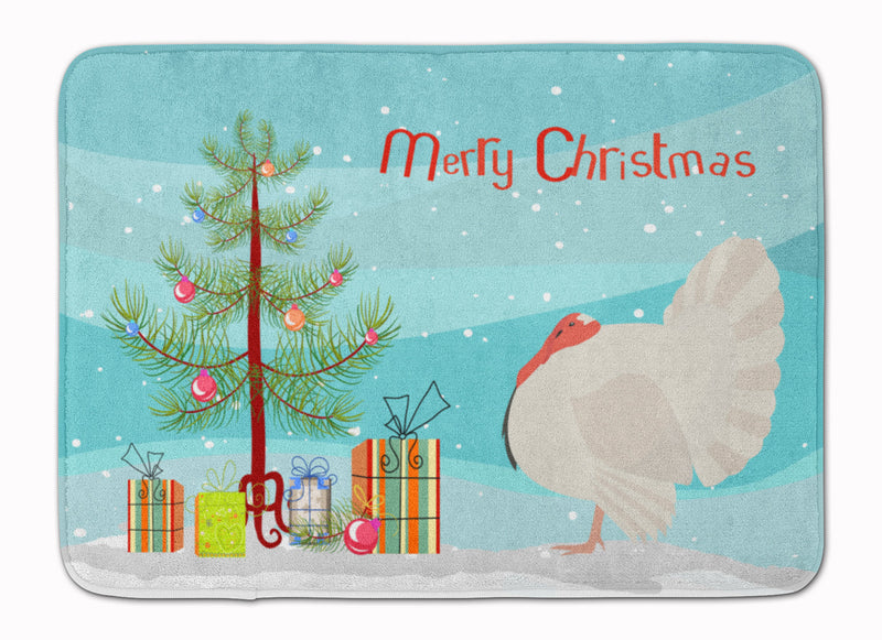 White Holland Turkey Christmas Machine Washable Memory Foam Mat BB9350RUG