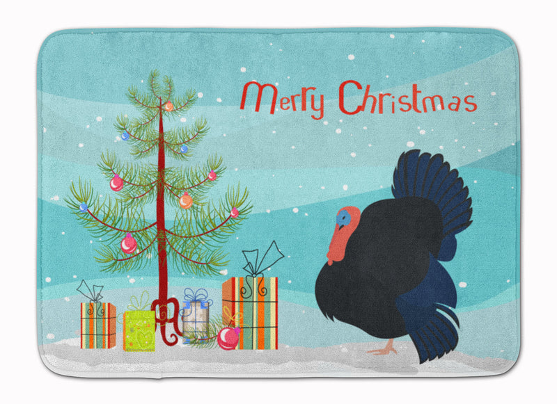 Norfolk Black Turkey Christmas Machine Washable Memory Foam Mat BB9352RUG