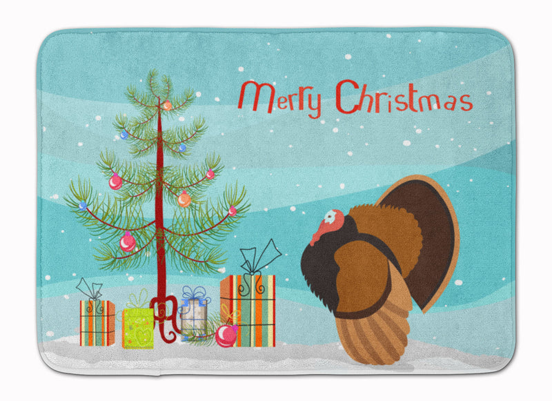 Bronze Turkey Christmas Machine Washable Memory Foam Mat BB9353RUG