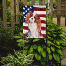 Blenheim Cavalier Spaniel Patriotic Garden Flag - Outdoor Decorative Yard Flag BB9358GF