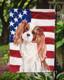 Blenheim Cavalier Spaniel Patriotic Garden Flag - Outdoor Decorative Yard Flag BB9358GF