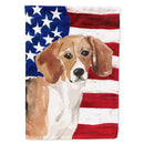 Beagle Patriotic House Flag 28x40 Porch Sleeve Pole Decorative Outside Yard Banner Artwork Wall Hanging, Polyester