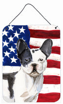 Black White French Bulldog Patriotic Wall or Door Hanging Prints BB9372DS1216
